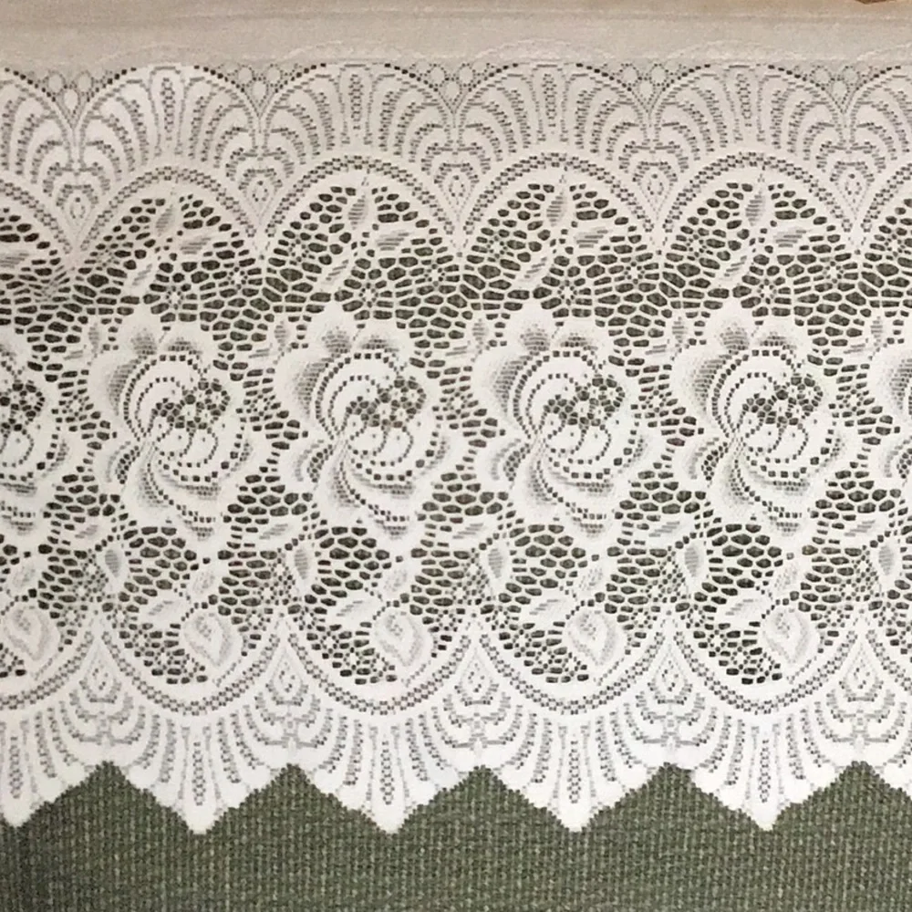 2 White Lace valances